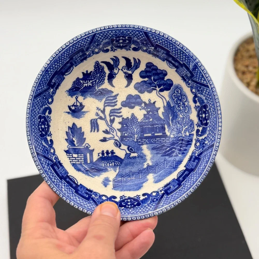 Vintage Japan Blue Willow Small Bowls 6